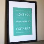 Costa Rica Art Print, 8x10