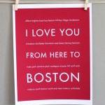 Boston Art Print , 8x10