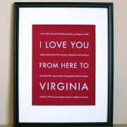 Virginia art print, 8x10
