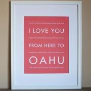 Oahu art print, 8x10