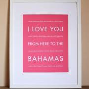 Bahamas art print, 8x10