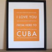 Cuba art print, 8x10