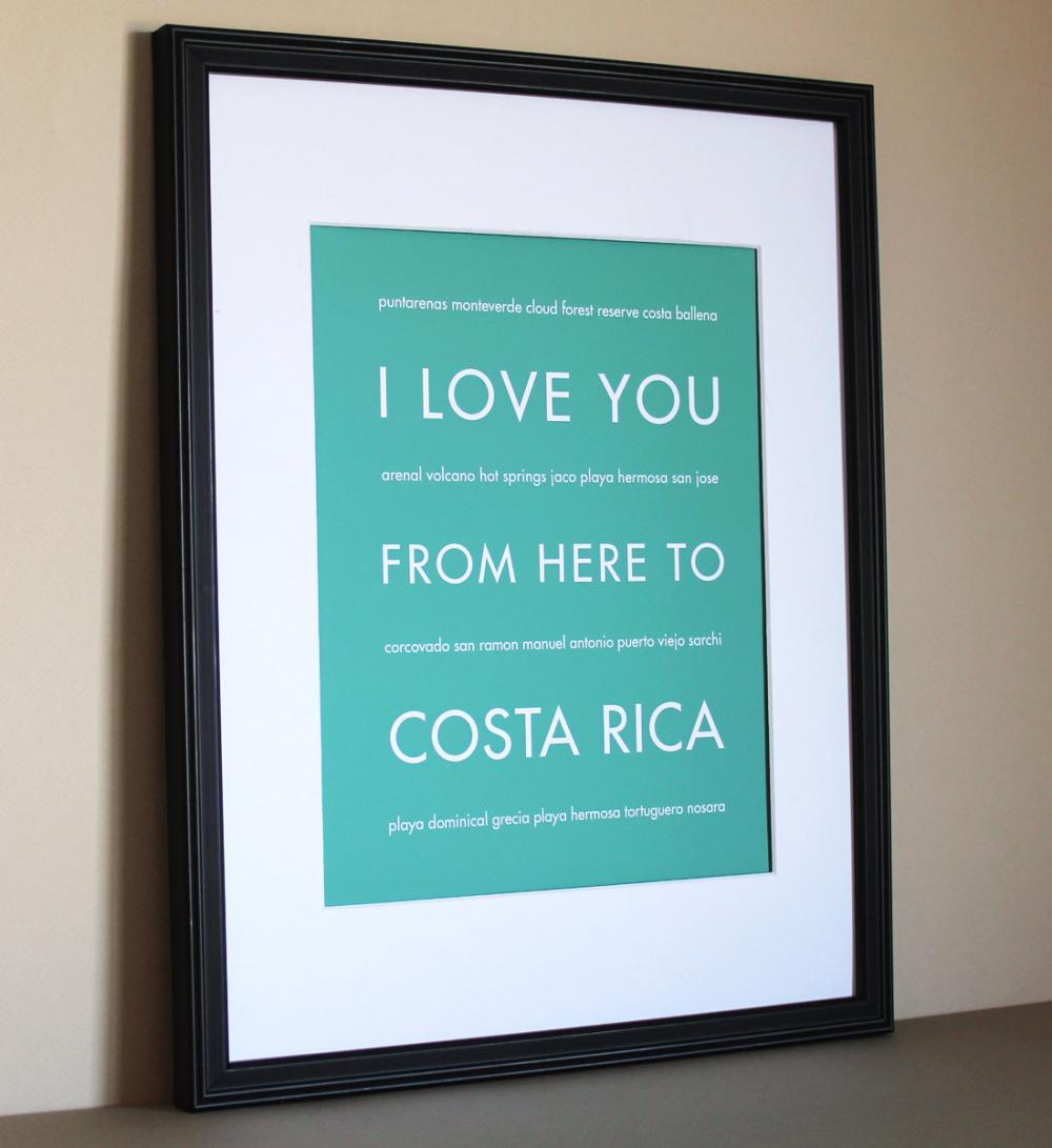 Costa Rica Art Print, 8x10